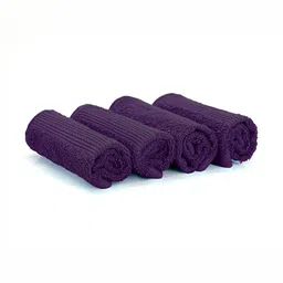 The Happy Pod 4 Piece Purple 500 GSM High Absorbent 100% Cotton Face Towels-image-86
