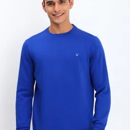 Allen Solly Men Solid Round Neck Cotton Pullover Sweatshirt-picture-17