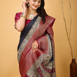 KALINI Checked Woven Design Saree-picture-48