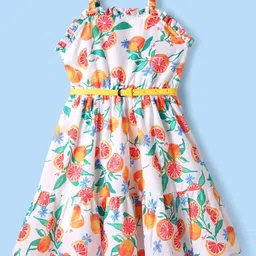 Hola Bonita Girls Printed Fit-Flare Dress-image-58