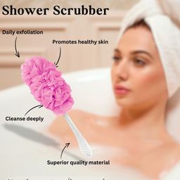 CareDone Set of 2 Soft Back Scrubber Loofah With Long Handle Loofah image 5