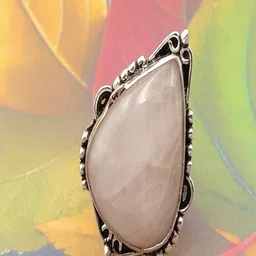 Shrim jewels German Silver Quartz Studded Teardrop Shaped Finger Ring-picture-25