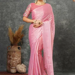 DIVASTRI Sequinned Pure Georgette Saree-image-82