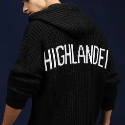 HIGHLANDER Men Cable Knit Pullover with Zip Detail Detail-image-31