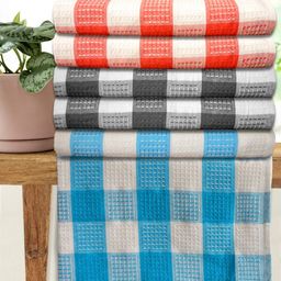 Athom Living White & Blue 5 Printed Cotton 210 GSM Bath Towel-picture-20