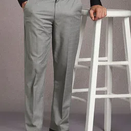 Louis Philippe Men Slim Fit Formal Trousers-picture-3