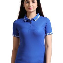 ECOLINE Clothing Women Antimicrobial Solid Polo Collar T-shirt-image-31