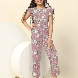 YK Girls Floral Printed Basic Jumpsuit-image-63
