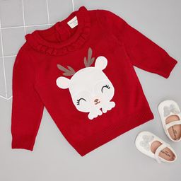 Pantaloons Baby Girls Printed Round Neck Long Sleeves Pullover Sweaters-picture-13