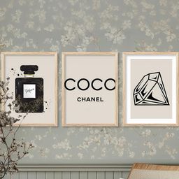 WALLLANE Brown 3Pc Wood Modern Wall Paintings-image-9