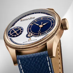 DOUBLERUN Men Dial & Leather Bracelet Style Straps Analogue Chronograph Watch H05N14013-52