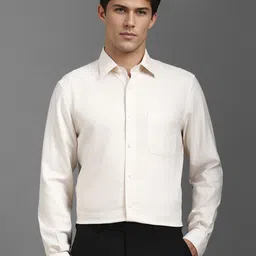 Louis Philippe Men Classic Spread Collar Geometric Printed Cotton Formal Shirt-picture-31
