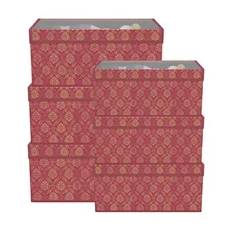 Aura Maroon Set of 6 Regular Drawer Organiser-32