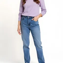 glitchez Women Relaxed Fit Light Fade Stretchable Jeans-picture-8