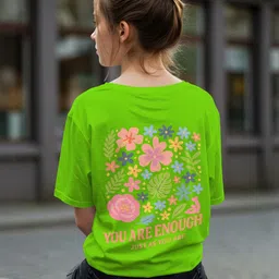 Dagcros Girls Floral Printed Oversized T-shirt-24