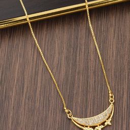 Boghra Sales Gold-Plated Alloy American Diamond Chain-40