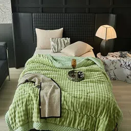 JC HOME Green Mild Winter Double Bed Blanket-image-74