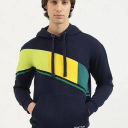 United Colors of Benetton Men Colourblocked Hooded Sweatshirt-picture-26