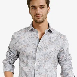 RARE RABBIT Men Comfort Opaque Abstarct Printed Casual Shirt-image-65