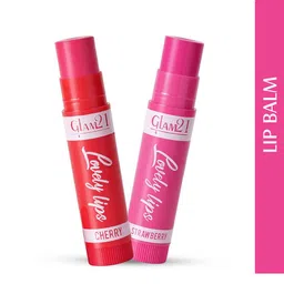 GLAM21 Set Of 2 Moisturizing Lip Balm- 2.5 g- 01 Cherry- 02 Strawberry image 1