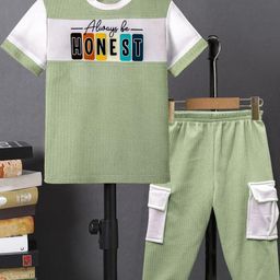 MISHA ENTERPRISE Kids-Unisex Polyester Self Design T-shirt & Trousers-image-4