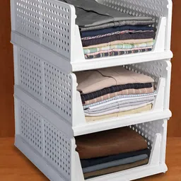 Story@home White 3 Pieces Self Design Multi-Utility Organisers-4