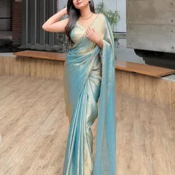 VRAGI Sequinned Pure Georgette Saree-image-92