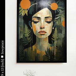 SOWPEACE Black & Green 1 Piece Canvas Other Wall Paintings-image-102