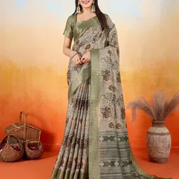 all about you Floral printed Tissue Saree-picture-13