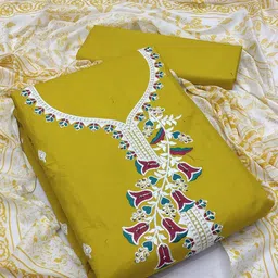 Aika Embroidered Pure Cotton Unstitched Dress Material-image-41