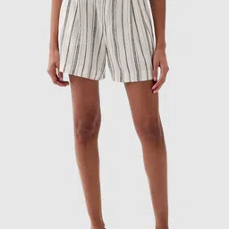 GAP Women Striped Regular FitPull-On Shorts-image-22