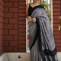 Mitera Abstract Printed Banarasi Saree-image-77