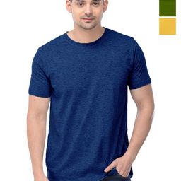 COLOR CAPITAL Unisex Pack Of 3 Solid Round Neck Cotton T-shirts-image-90