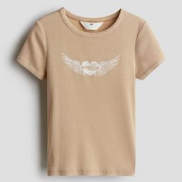 H&M Print-Motif Jersey Top-image-79