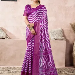 KALINI Leheriya Print Zari Saree-picture-21