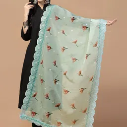 Kaizen TEXO FAB Printed Organza Dupatta-57