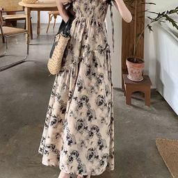 LULU & SKY Floral Printed Ruffles Detail Maxi Dress-image-40