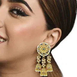 FEMMIBELLA Circular Drop Earrings-26