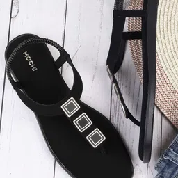 Mochi Women Open Toe Flats-picture-31