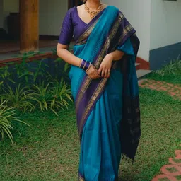 ZIKARAA Woven Design Zari Pure Silk Banarasi Saree-image-13