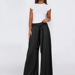 KPOP Women Solid Comfort Loose Fit Trousers-image-75
