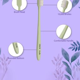 CARE CUB Set Of 4 ZigZag Ultra Soft Nano Bristles Toothbrush - Green image 4