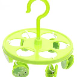 fab n funky Hanger With Mushroom Shape Hook - 6 Clips (Color & Design May Vary) image 5