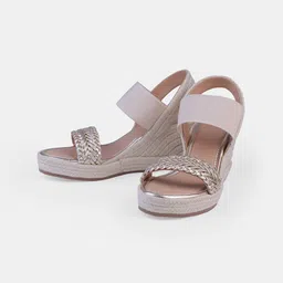 HEEL YOUR SOLE Leather Open Toe Party Wedge Sandals-picture-16