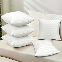 Kuber Industries White 5 Pieces Soft Cotton Cushion-picture-30