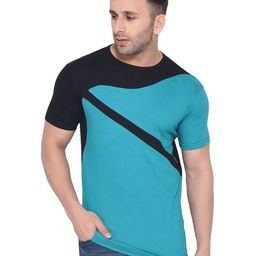 Blisstone Colourblocked Round Neck Slim Fit Cotton Casual T-shirt-image-73