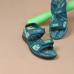 PU-PINE Boys Green PU Velcro Sports Sandals-picture-22