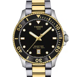 TISSOT Men Embellished Dial & Stainless Steel Bracelet Style Straps Analogue Watch T1204102205100-35