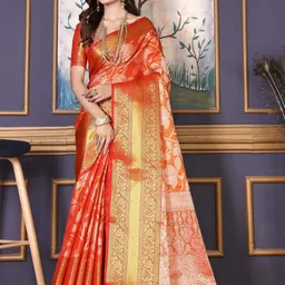 AKSH FASHION Multi Art Silk Sarees-picture-9