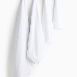 H&M White Cotton Terry Bath Sheet-image-99